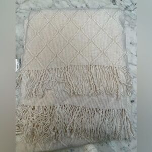 54”x60” warm cozy white throws for home office